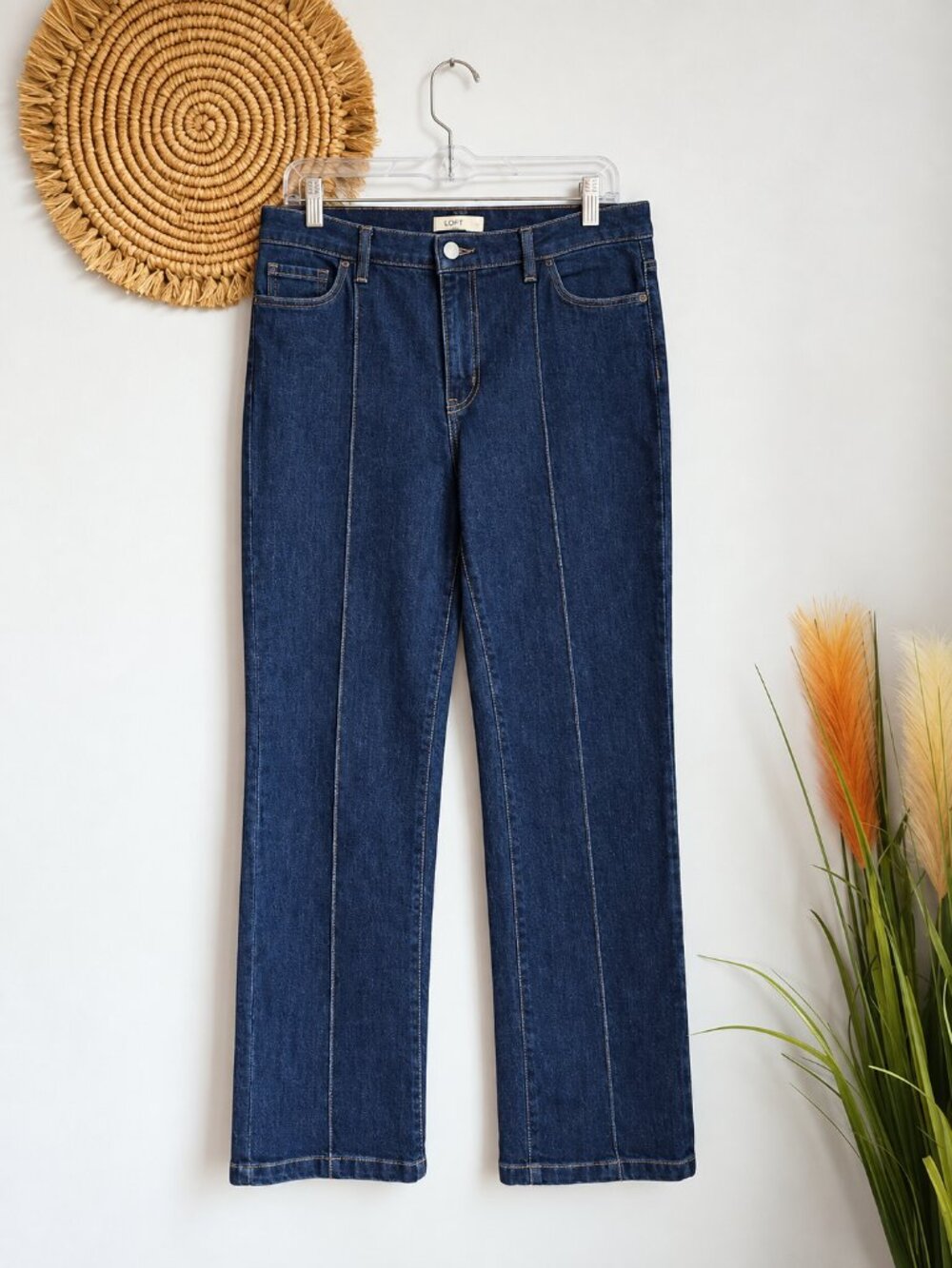 Oat New York Dark Wash High Rise Wide Leg Center Seam Jeans SZ 8 29 - Picture 8 of 8